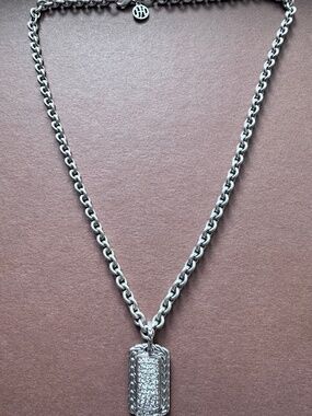 John Hardy Necklace, Silver and White Sapphire